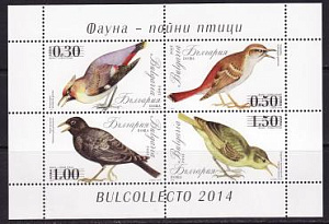 Болгария _, 2014, Певчие птицы, блок